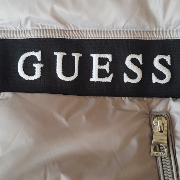 GUESS Challenger Logo Tape Puffer Jacket SZ XL - Picture 7 of 8